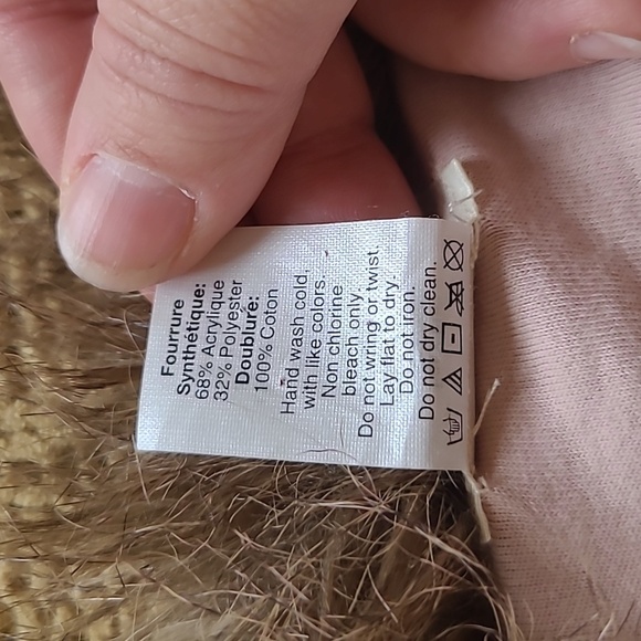 J. Crew Crewcuts Girls Brown Faux Fur Vest with Ribbon Tie - Size M/L - Picture 7 of 7